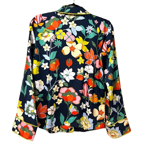 Kate Spade Flower Bed Twill Shirt in Blazer Blue (S) - Picture 7 of 13